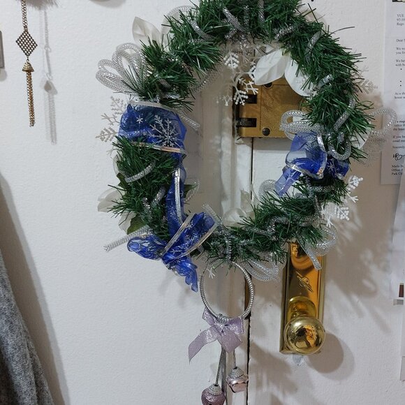 Handmade DIY Holiday Festive Wreath Xmas Holiday Decor Happy Greetings - Picture 8 of 8